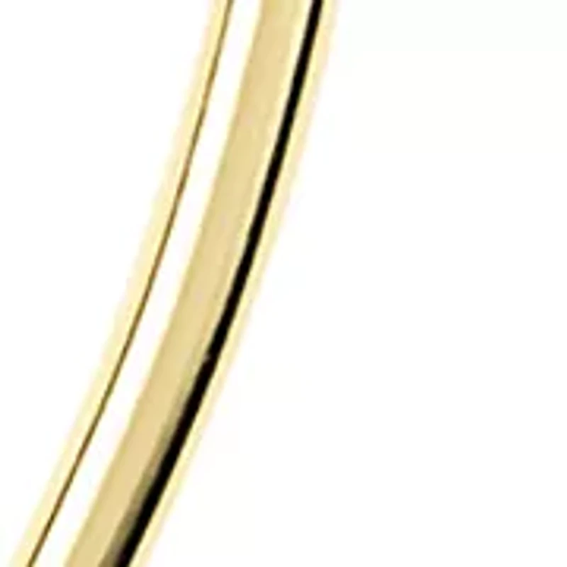 Two Tone Plated Double Open Oval Drop Earrings