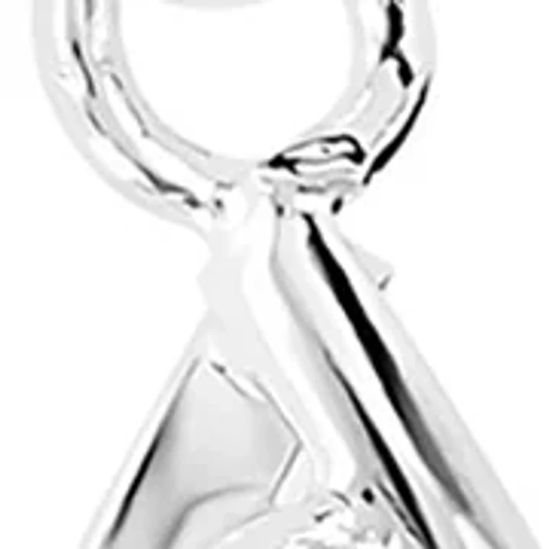 Two Tone Plated Double Open Flame Drop Earrings