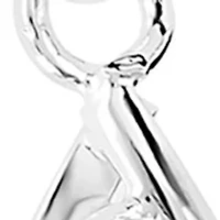 Two Tone Plated Double Open Flame Drop Earrings