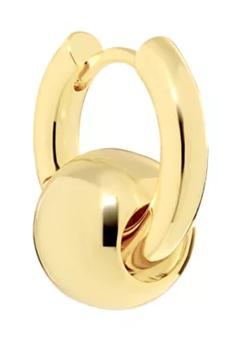 Gold Plated Orbital Click Top Hoop Earrings