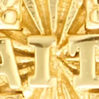 Gold-Plated Cubic Zirconia "Faith" Cross Drop Earrings