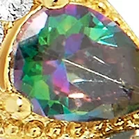 Gold Plated Mystic Cubic Zirconia Halo Butterfly Stud Earrings