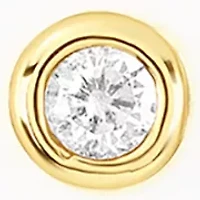 Gold Plated Mother of Pearl and Cubic Zirconia Clover Charm Hoop drop Earrings