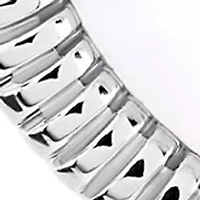 Silver Plated Mother of Pearl Heart Drop Rectangular Hoop Earrings