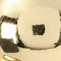 Plated Graduated Ball Clutchless Hoop Earrings