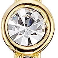 Multi Crystal Gold Plated Hoop Earrings