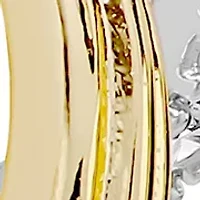 Gold Plated Cubic Zirconia Huggie & Cuff Hoop Earrings