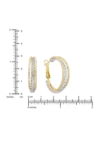  Filigree Textured Hoop Earrings