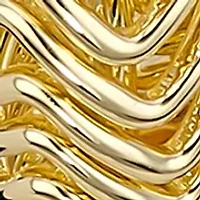 Textured Gold Plated Hoop Earrings 