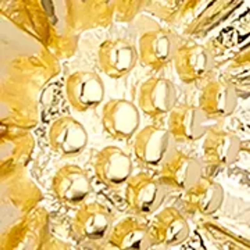  Sunflower Gold Plated Hoop Earrings