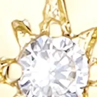  Starburst Heart Gold Plated Cubic Zirconia Earrings