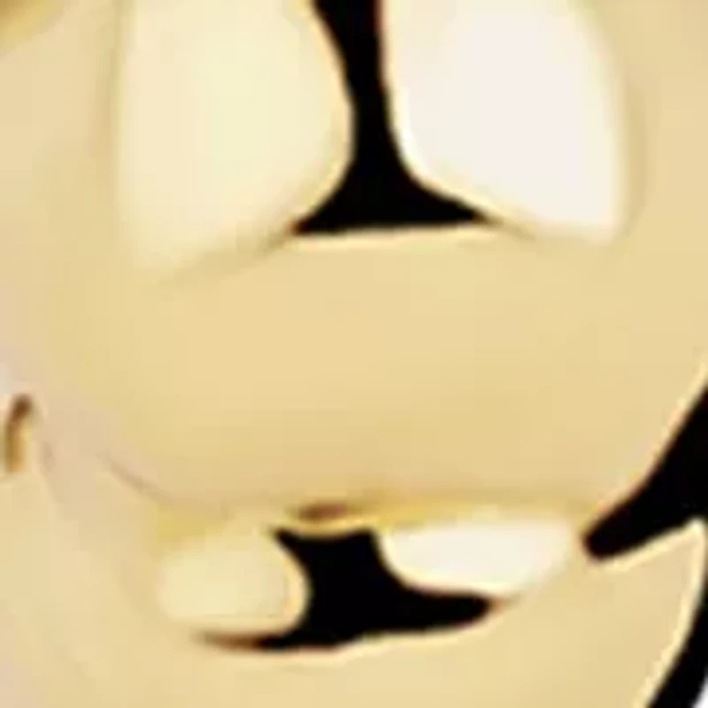 Beaded Texture Gold‑Plated Hoop Earrings 