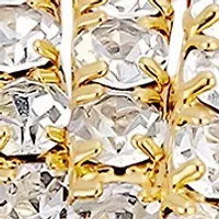 Crystal Crossover Hoop Earrings