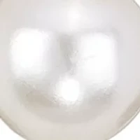  Simulated Pearl Hoop and Cubic Zirconia Gold Plated Earrings