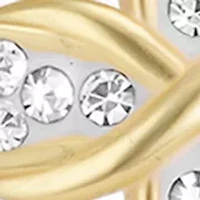 Cubic Zirconia Cross Drop Earrings