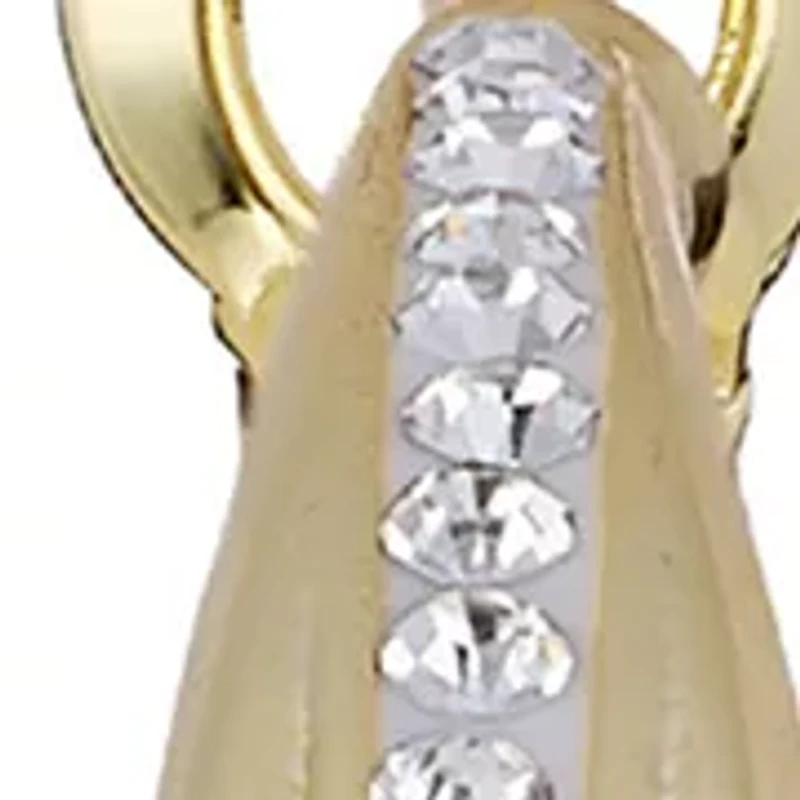 Crystal Gold Plated Hoop Earrings