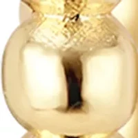 Beaded Gold Plated Hoop Earrings