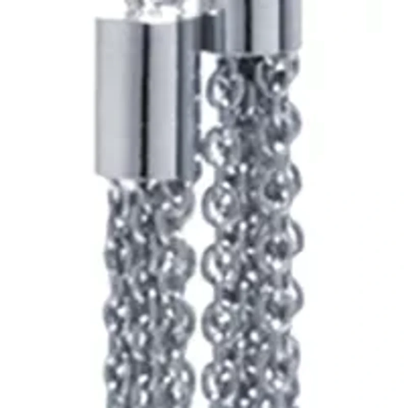 Fine Silver plated 30" Tassel Slider Adjustable Chain Necklace