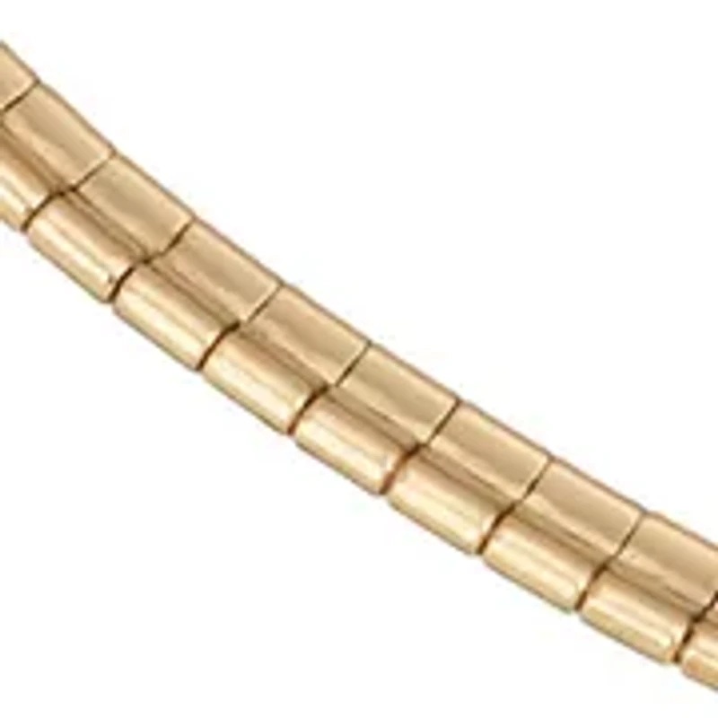Gold Plated Thick Omega Choker Necklace