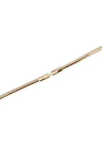 Gold Plated Thick Omega Choker Necklace