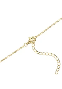 Gold Plated Pearl Infinity Cross Necklace