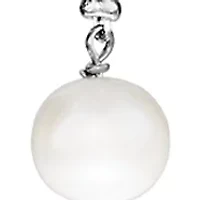Silver Plated Fresh Water Pearl beaded chain Y-Necklace