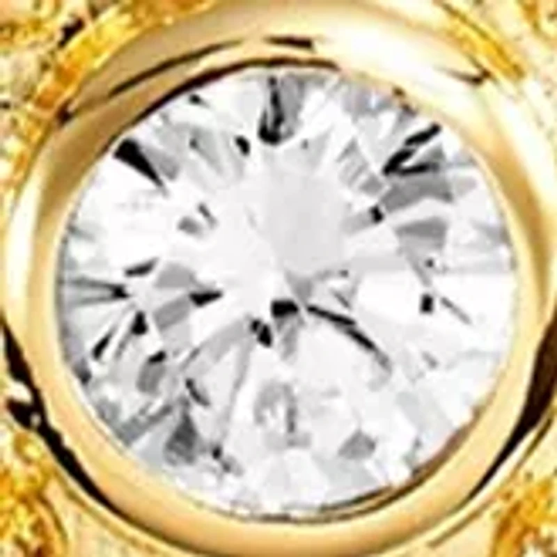 Gold Plated 30" Sun with Cubic Zirconia Accent Pendant Necklace