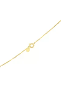 Cross Pendant Gold Tone Necklace