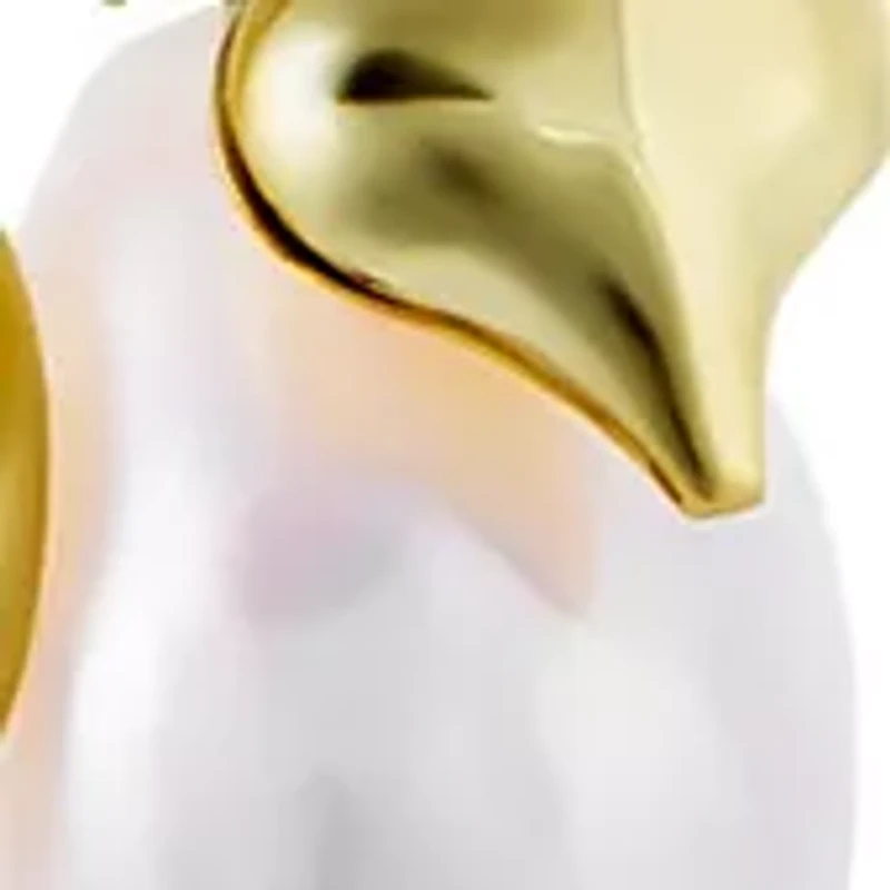 16" + 2" Pearl, Cubic Zirconia, Heart, and Angel Charm Paperclip Chain Necklace