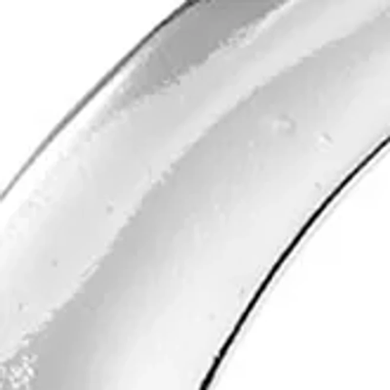 Silver Plated 30" Elongated Half Moon Pendant Necklace