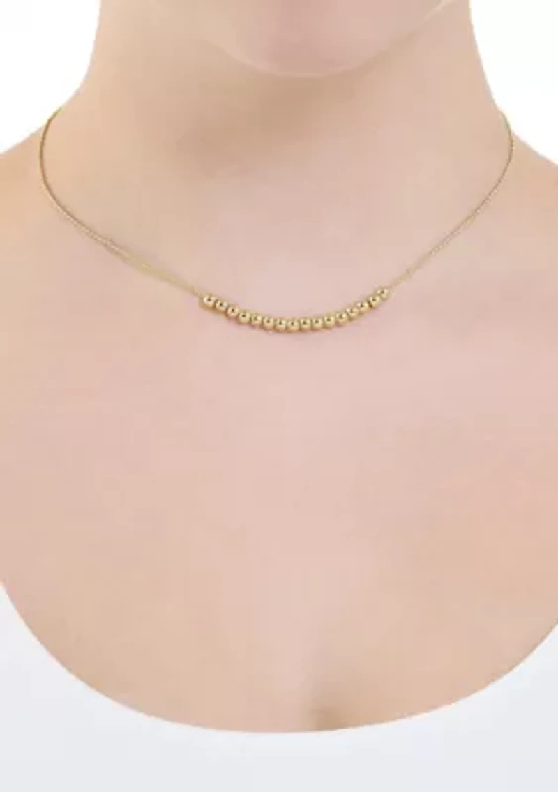 Gold Plated Multi Bead Necklace