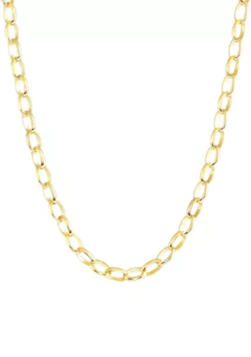 18" Round Link Chain Necklace