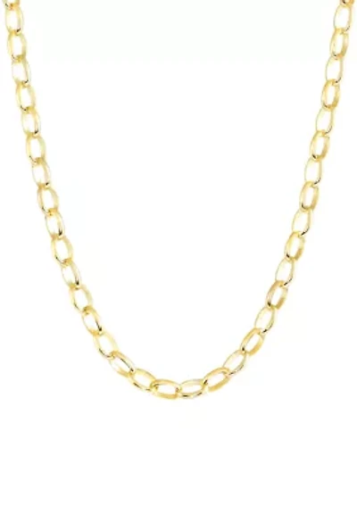 18" Round Link Chain Necklace