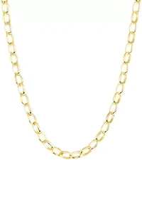 18" Round Link Chain Necklace