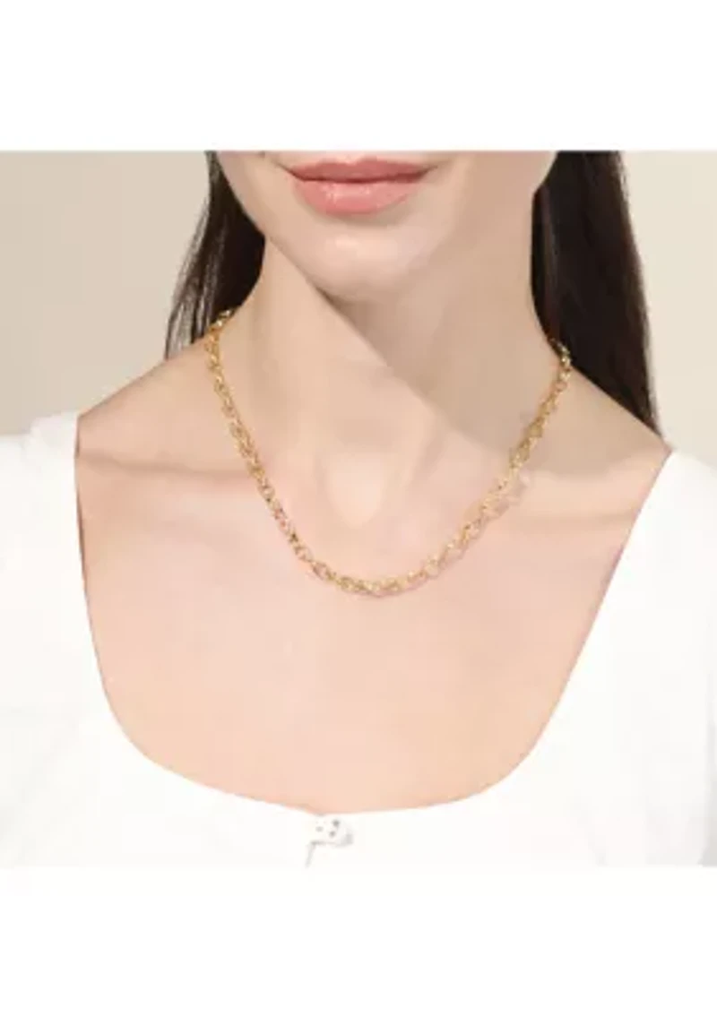 18" Round Link Chain Necklace