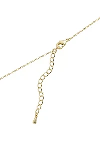 Emerald Cubic Zirconia Gold Plated Necklace