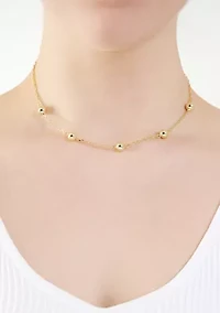 Gold Plated Multi Ball Necklace