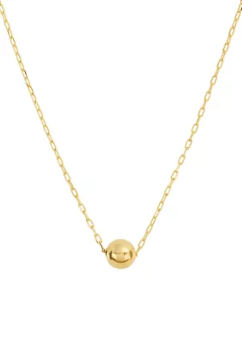 Gold Plated Ball Chain Necklace