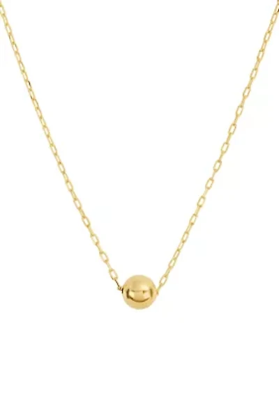 Gold Plated Ball Chain Necklace
