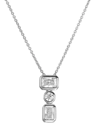 Cubic Zirconia Geometric Necklace