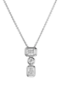 Cubic Zirconia Geometric Necklace