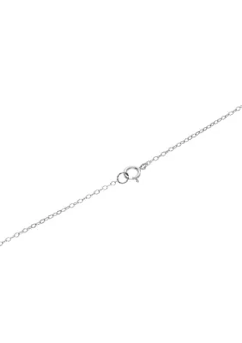 Silver Plated Cubic Zirconia Geometric Necklace