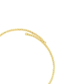 Gold Plated 16" Graduated Bead Choker Necklace 