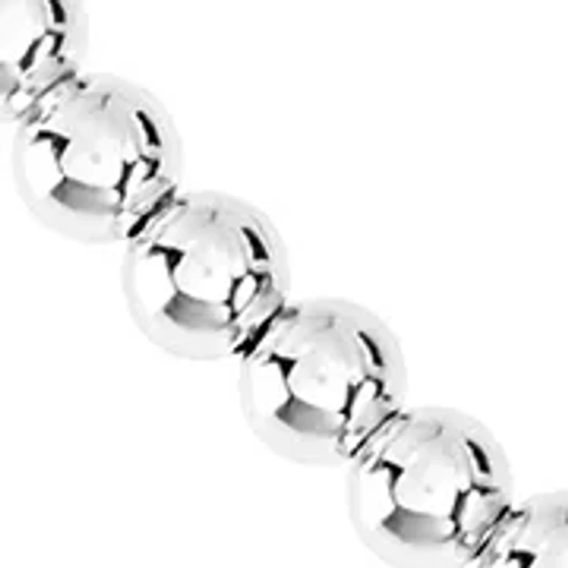 Silver Plated Beaded Bar Choker Necklace