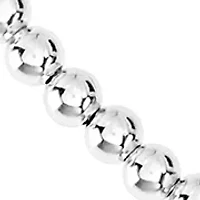 Silver Plated Beaded Bar Choker Necklace