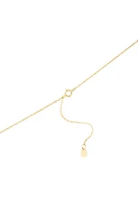 Gold Plated Cubic Zirconia Initial Cube Necklace