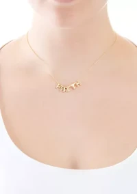 Gold Plated "Faith" Bubble Necklace