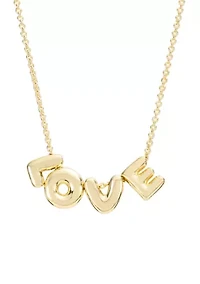 Gold Plated "Love" Bubble Necklace
