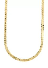 Gold Plated 16" + 2" Herringbone Chain Necklace