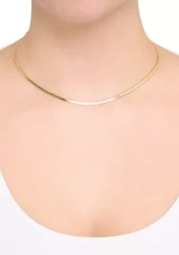 Gold Plated 16" + 2" Herringbone Chain Necklace